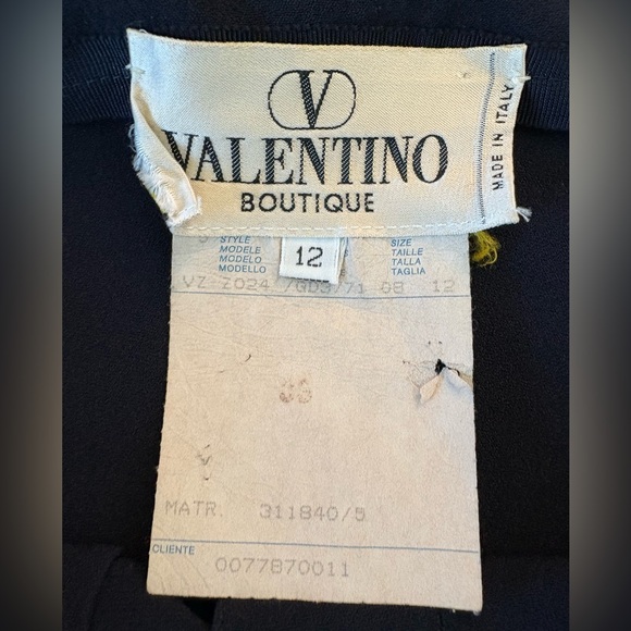 Vintage Valentino Boutique Classic Navy High Waist Pencil Skirt Size 12 See Desc - Picture 3 of 6
